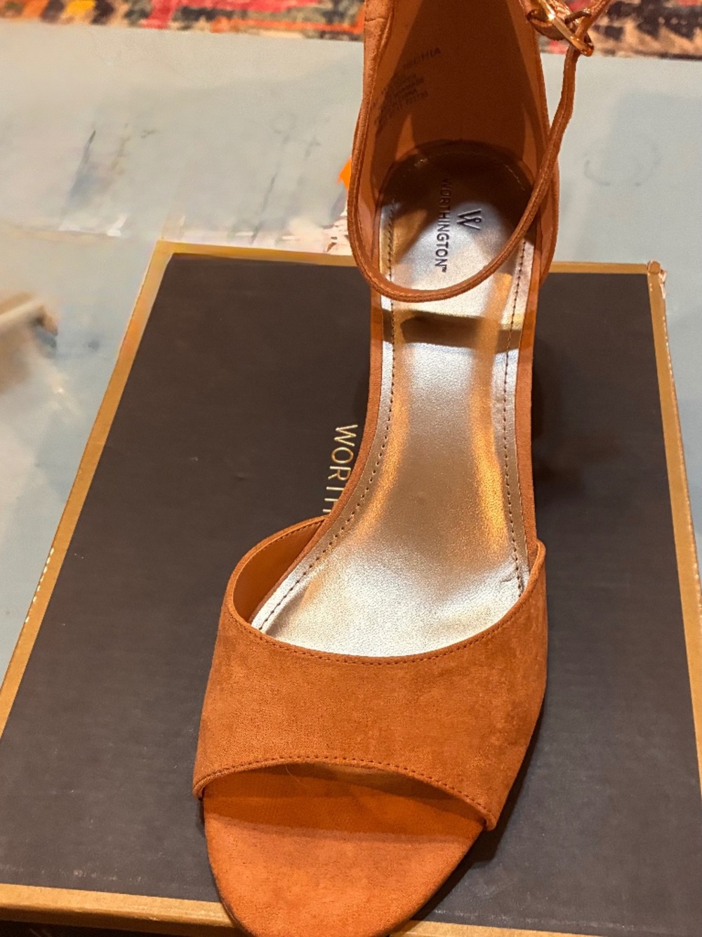 suede peep toe